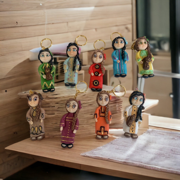 Premium Traditional Arabic Dressed Girl Key High-Quality Design View