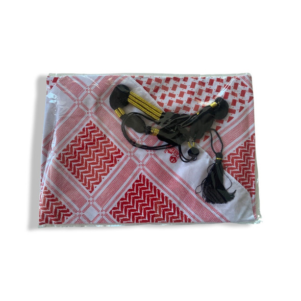Red & White Shemagh Premium | Luxury Heritage Gift & Cultural Souvenir - Luxury Handcrafted Art Craftihouse Dubai