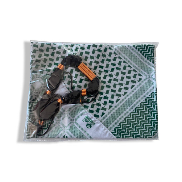 Green & White Shemagh Luxury | Premium Handcrafted Memento | High-end Heritage Gift - Luxury Handcrafted Art Craftihouse Dubai