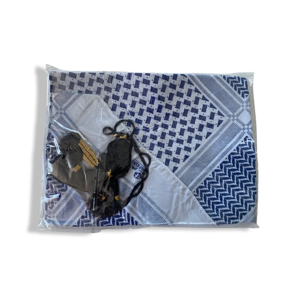 Blue & White Shemagh Home | Sophisticated Boutique Accessory | Crafted In Dubai - Luxury Handcrafted Art Craftihouse Dubai