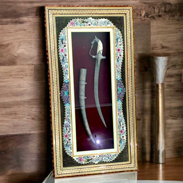 Premium Traditional Arabian Engraved Sword In High-Quality Design View