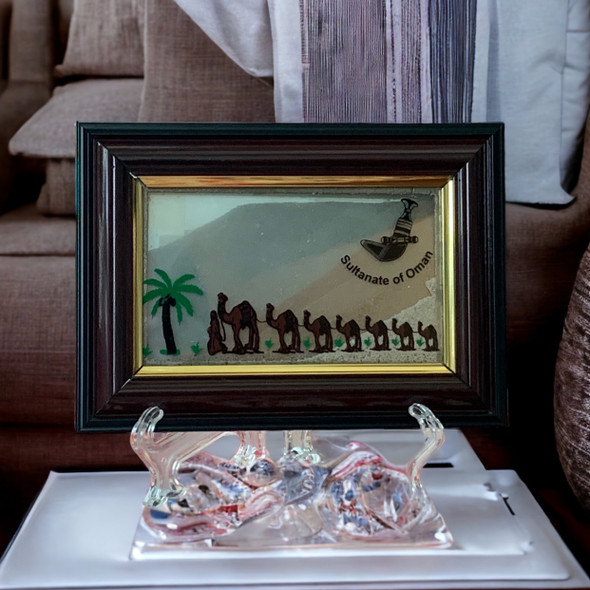 Premium Oman Souvenir Online , Oman Seven Sand Frame 18x13 cm , Oman Corporate Gift , Moving Sand Frame High-Quality Design View