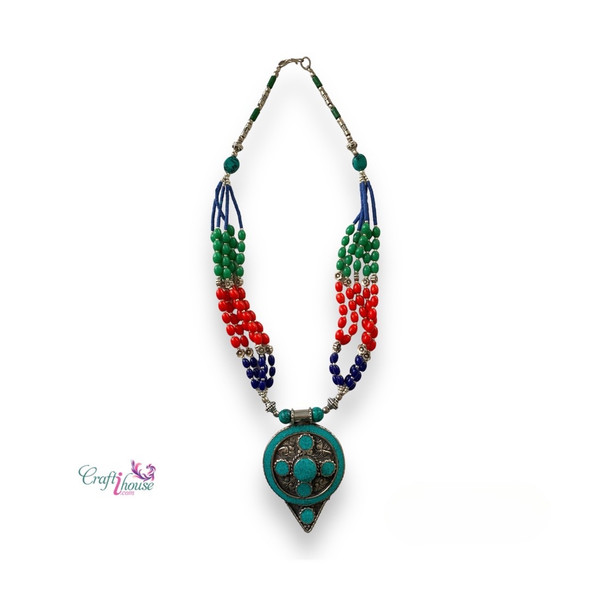 Premium Bohemian Jewelry , Tibetan Necklace , Beaded Jewelry Necklace , Nepalese Necklace , Bohemian Wedding Gift For Women High-Quality Design View