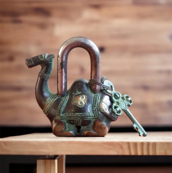 Premium Handmade Brass Camel Door Lock With 2 Brass Keys High-Quality Design View