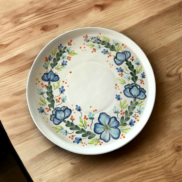 Exclusive Artisan Bliss: Hand-Painted Ceramic Tray Heritage Collection Detail
