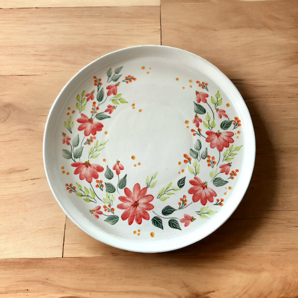 Exclusive Artisan Affection: Hand-Painted Ceramic Tray Heritage Collection Detail