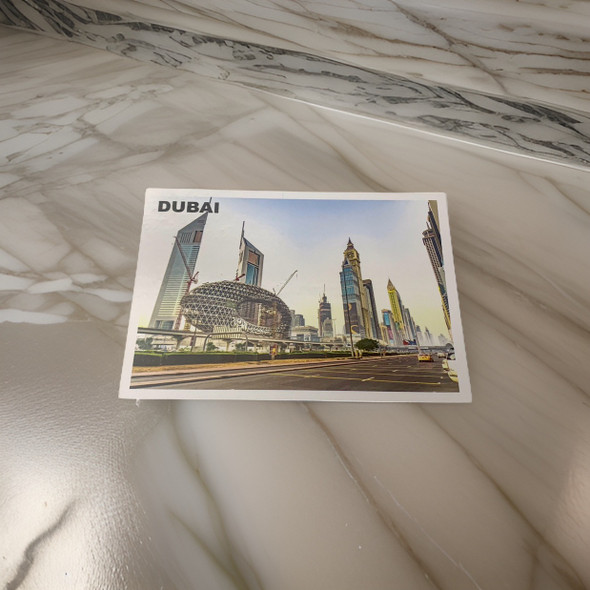 Artisan Museum Of The Future Postcard: Traditional Magnetic Decor Elegant Cultural Memento Professional Product Shot