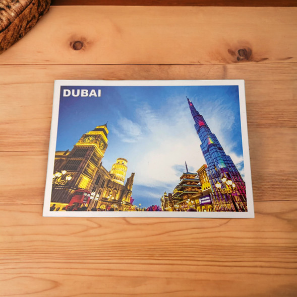 Dubai Global Village postcard 17x12cm, cultural souvenir from UAE