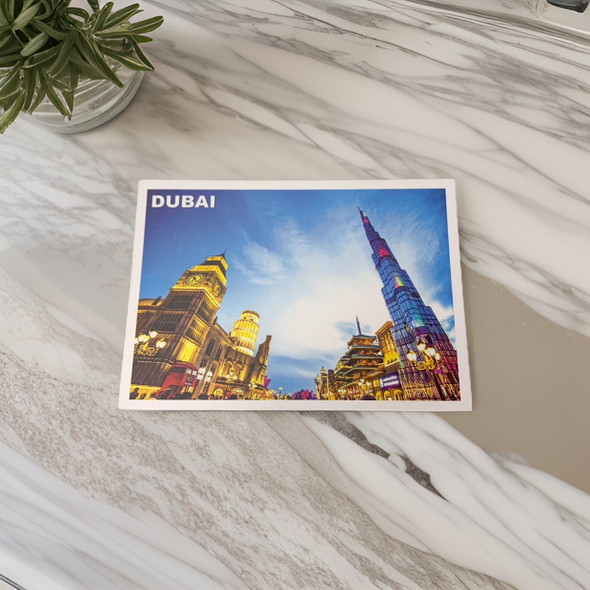 Global Village Postcard Cultural Artisan Ceramic Magnet Unique Dubai Souvenir - Luxury Handcrafted Art Craftihouse Dubai