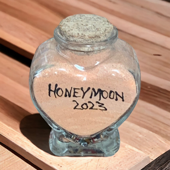 Honeymoon sand jar 