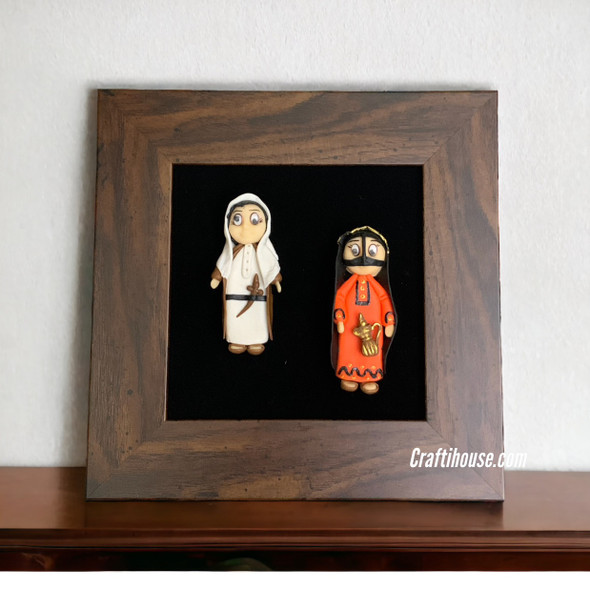 Exclusive Sheikh And Sheikha 3d Doll Boutique Fridge Magnet Authentic Middle Eastern Art Heritage Collection Detail