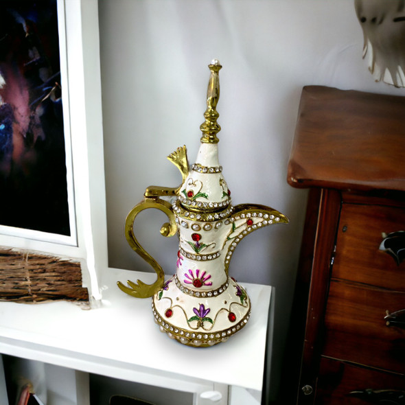 Coffee Pot Crystal Adorned Dallah Premium Magnetic Artwork Iconic Heritage Keepsake - Luxury Handcrafted Art Craftihouse Dubai