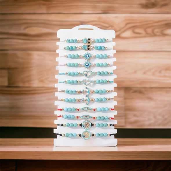 12-piece Blue Eye Bracelet With | Middle Eastern Decor - Luxury Handcrafted Art Craftihouse Dubai