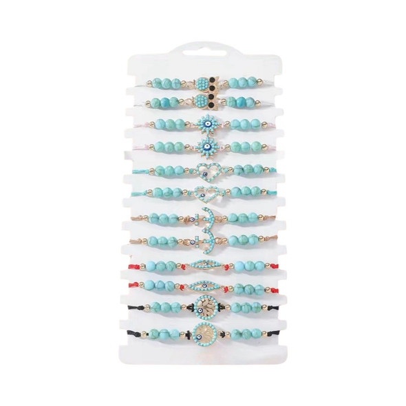 12-piece Blue Eye Bracelet With | Middle Eastern Decor - Luxury Handcrafted Art Craftihouse Dubai