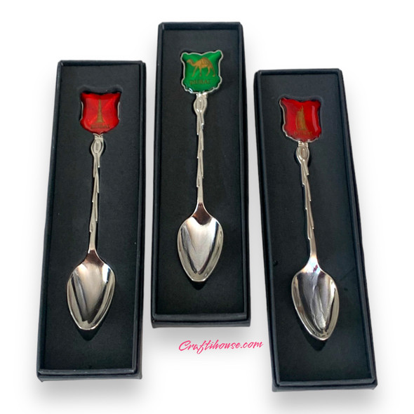 Spoons Set Of 3 Traditional Magnetic Decor Elegant Cultural Memento - Luxury Handcrafted Art Craftihouse Dubai