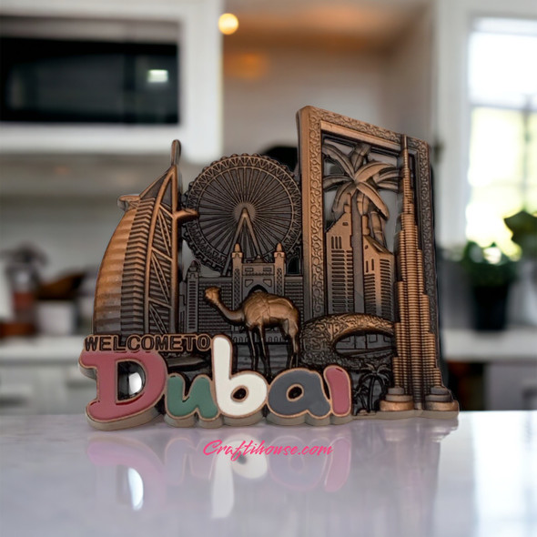 Landmarks Metal Collection Ain Premium Magnetic Artwork Iconic Heritage Keepsake - Luxury Handcrafted Art Craftihouse Dubai