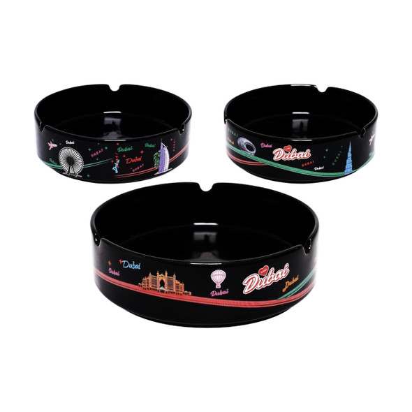 " Elegance Ceramic Ashtrays Set Premium Magnetic Artwork Iconic Heritage Keepsake - Luxury Handcrafted Art Craftihouse Dubai