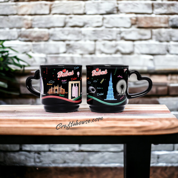 Souvenirs Set Mugs Boutique Fridge Magnet Authentic Middle Eastern Art - Luxury Handcrafted Art Craftihouse Dubai