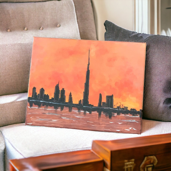 Craftihouse Dubai-themed canvas painting for contemporary wall decor.