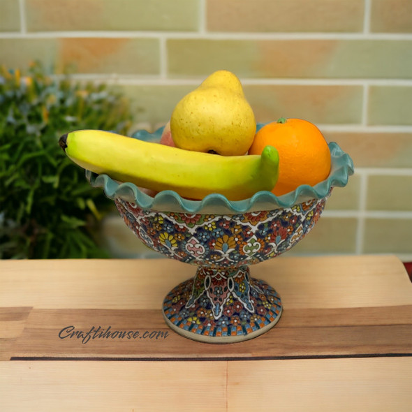 Ceramic Pedestal - Elegant | Sophisticated Turkish Heritage Art | Handcrafted Wall Decor - Luxury Handcrafted Art Craftihouse Dubai