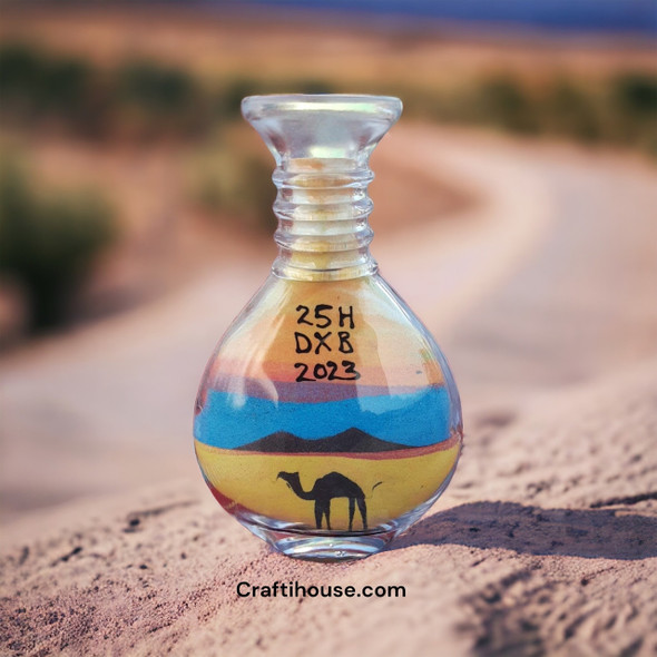 Personalized Sand Bottle Jar 13 Cm | Customized Corporate Gift | Spiritual Gift For Birthday | Events Gift - Luxury Handcrafted Souvenir Craftihouse Dubai