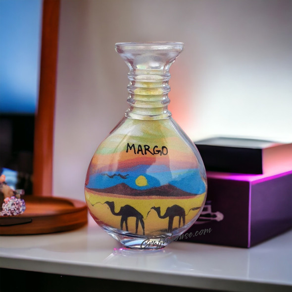 Exclusive Personalized Sand Bottle Jar 13 Artisan Ceramic Magnet Unique Dubai Souvenir Heritage Collection Detail