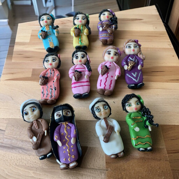 Handmade Arabic Doll Fridge Magnet | Assorted Design Fridge Magnet | 1 Piece Fridge Magnet | Uae Souvenir | Polymer Clay Magnet - Luxury Handcrafted Souvenir Craftihouse Dubai