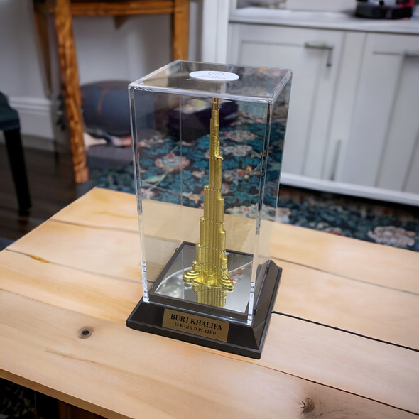 24k Gold Plated Burj Khalifa Traditional Magnetic Decor Elegant Cultural Memento - Luxury Handcrafted Art Craftihouse Dubai