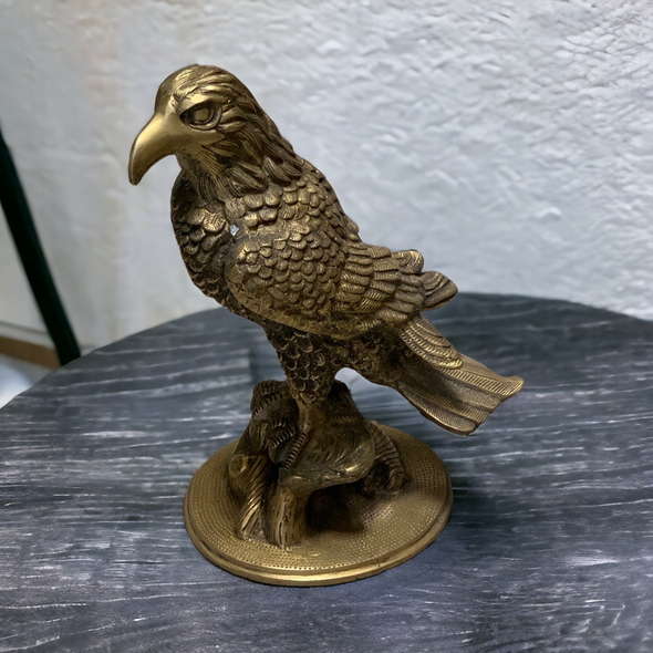 Exclusive Artisan Regal Brass Falcon Table Heritage Collection Detail