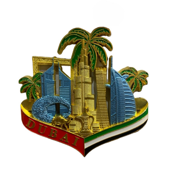 Skylines From Metal Traditional Magnetic Decor Elegant Cultural Memento - Luxury Handcrafted Art Craftihouse Dubai