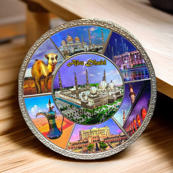 Sheikh Zayed Grand Mosque Plate | Artisan Home Decor | Unique Middle Eastern Piece - Luxury Handcrafted Art Craftihouse Dubai