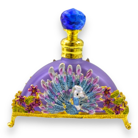 Premium Arabic Perfume oil in Cute  bottle , 15 ML (0.5 oz) Arabian Oil in Cute peacock Bottle Handcrafted Detail View