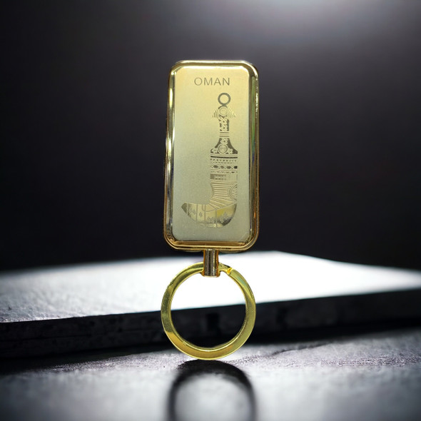A professional product presentation of the Oman rechargeable USB lighter from a premier UAE gift and souvenir shop.