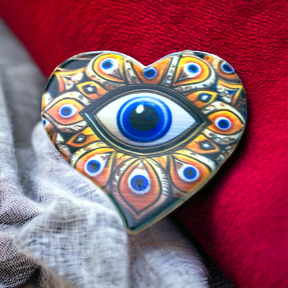 Ceramic Blue Eye 7 Cm - Guardian Of Good Fortune And Evil Eye Repellent | Premium Handcrafted Gift & - Luxury Handcrafted Art Craftihouse Dubai