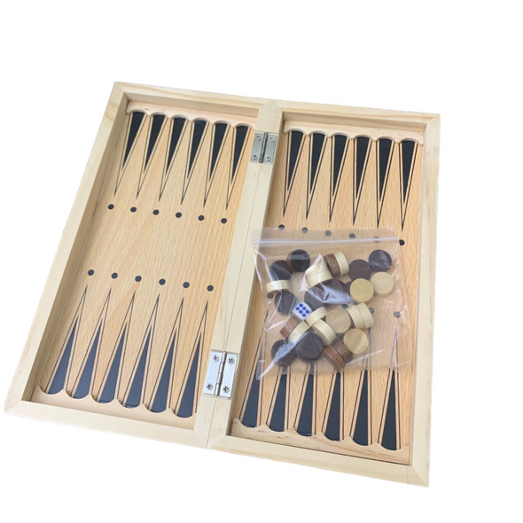 Educational wooden board game for children: travel-sized chess and backgammon set, perfect birthday gift for kids in UAE