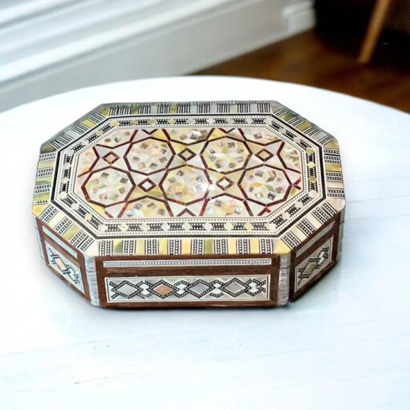 Exquisite Mother Of Pearl Inlaid | Artisan Home Decor Piece | Unique Middle Eastern Art - Luxury Handcrafted Art Craftihouse Dubai