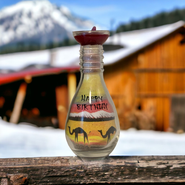 Premium Happy Birthday Sand bottle ,  Personalized Sand Bottle Art High-Quality Design