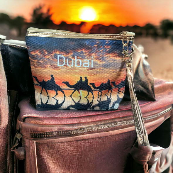 Dubai Purse 20x16 Cm | Camel Printed Pattern Purse Travel Souvenir Gift For Her - Luxury Handcrafted Souvenir Craftihouse Dubai