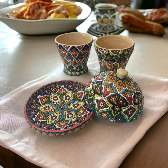 Luxury Uae 3 Pieces Clay Butter Showcase - Craftihouse Artisan Gift