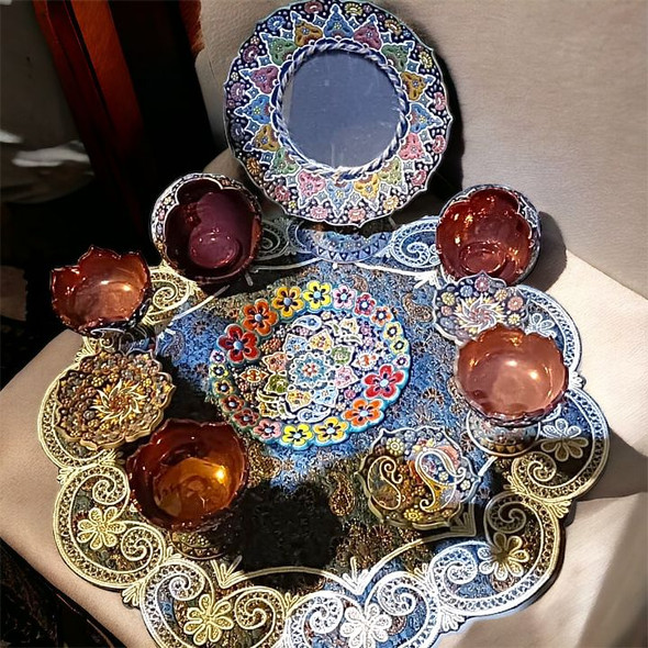 Premium Uae Nouroz Haftseen Set: Artisanal High-Quality Souvenir