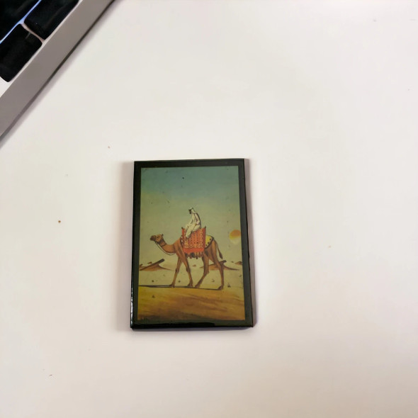 Qatar Souvenir | Wooden Fridge Magnet | Personalized Magnet | Custom Fridge Magnet | Picture Keepsake | Unique Gift | Qatar Gift | Camel Rider Magnet - Luxury Handcrafted Souvenir Craftihouse Dubai