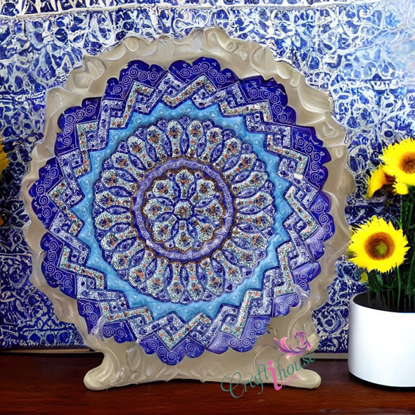 Luxury Minakari Plate 25 Cm Premium Design Showcase