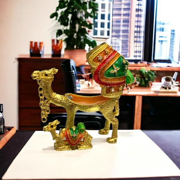 Premium Camel With Baby Trinket Box High-Quality Souvenir