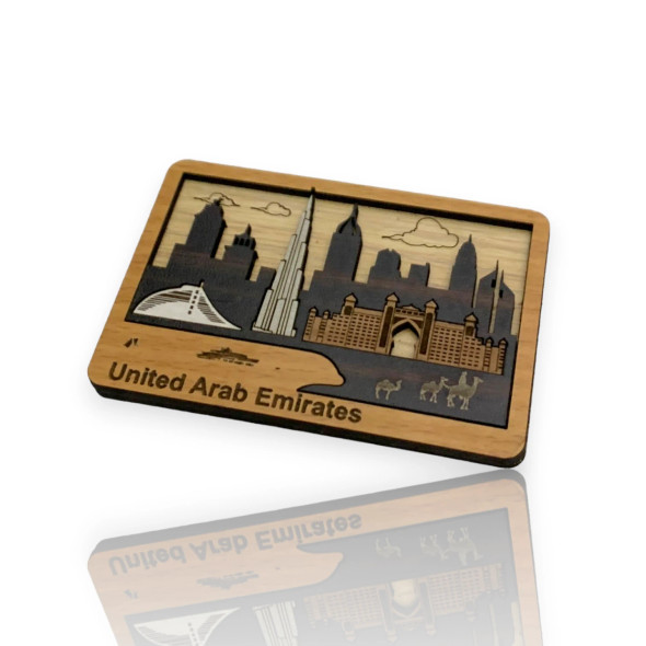 Uae And Abu Dhabi Wooden | Metropolitan Horizon Keepsake - Luxury Handcrafted Art Craftihouse Dubai