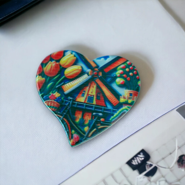 Premium Heart Shaped Amsterdam Holland Ceramic High-Quality Design