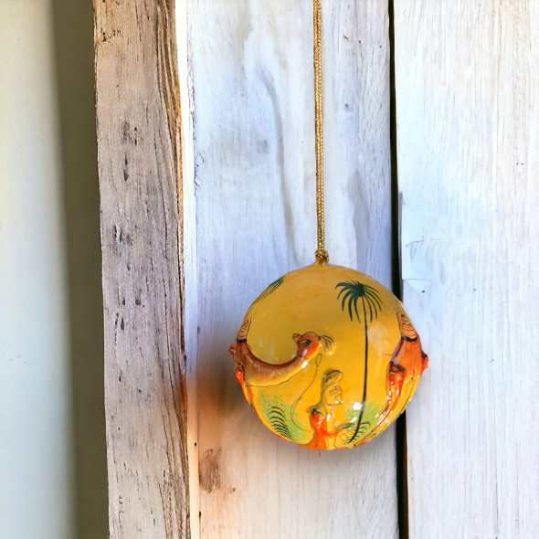Exclusive 3" Paper Mache Ball With Heritage Collection Detail