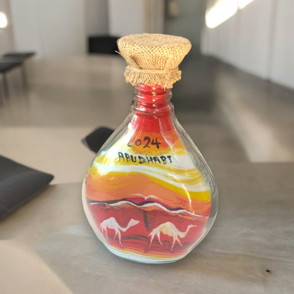 20 Cm Large Abu Dhabi Sand | Luxury Heritage Gift & Souvenir - Luxury Handcrafted Art Craftihouse Dubai