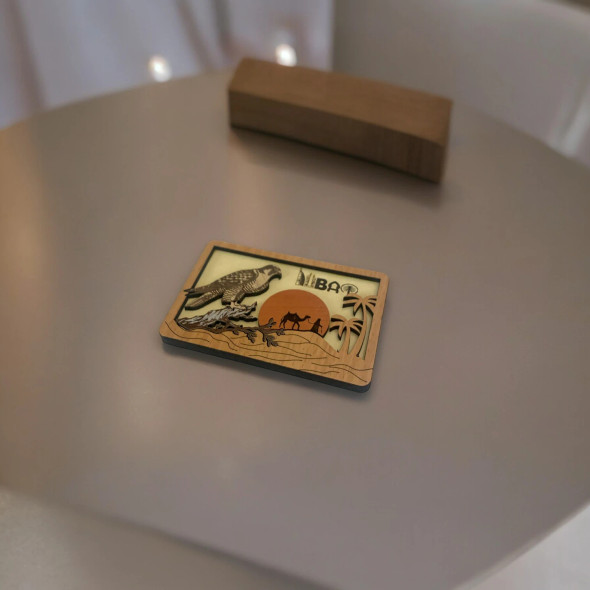 Dubai Falcon Fridge Magnet 9x6 Cm | Dubai Keepsake | Eco | Friendly Travel Souvenir | Gift From Uae - Luxury Handcrafted Souvenir Craftihouse Dubai