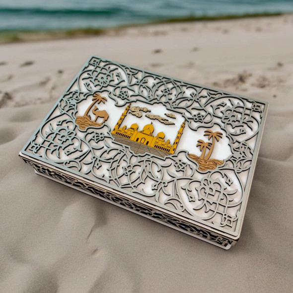 Abu Dhabi Corporate Gift Box | Sheikh Zayed Mosque Wood Carving Box | Eco | Friendly Uae Gift | Luxury Corporate Gifts Box | Exclusive Abu Dhabi Souvenir Box - Luxury Handcrafted Souvenir Craftihouse Dubai