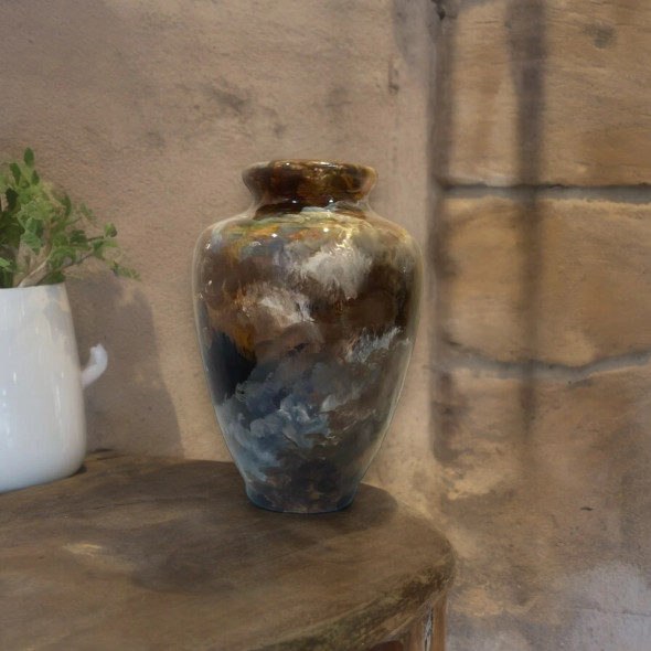 A stylish 23 cm ceramic vase designed to elevate modern and traditional home interior spaces.